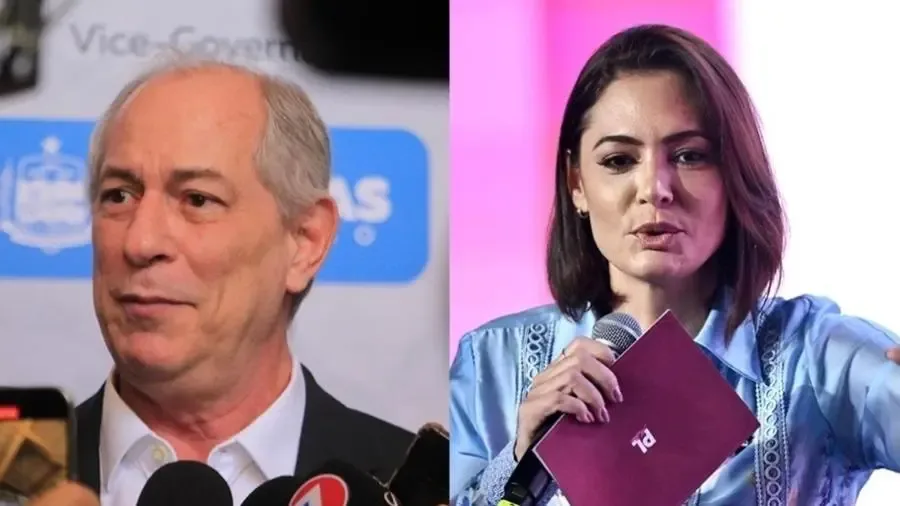 Michelle Bolsonaro compartilha vídeo de Ciro Gomes fazendo críticas a Bolsonaro